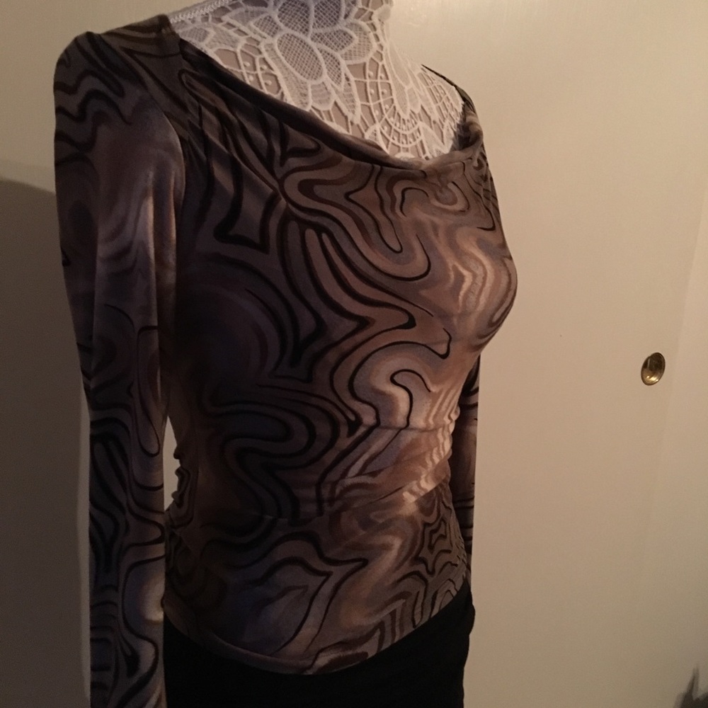 Georgiou Brown multicolored blouse (sz Small)